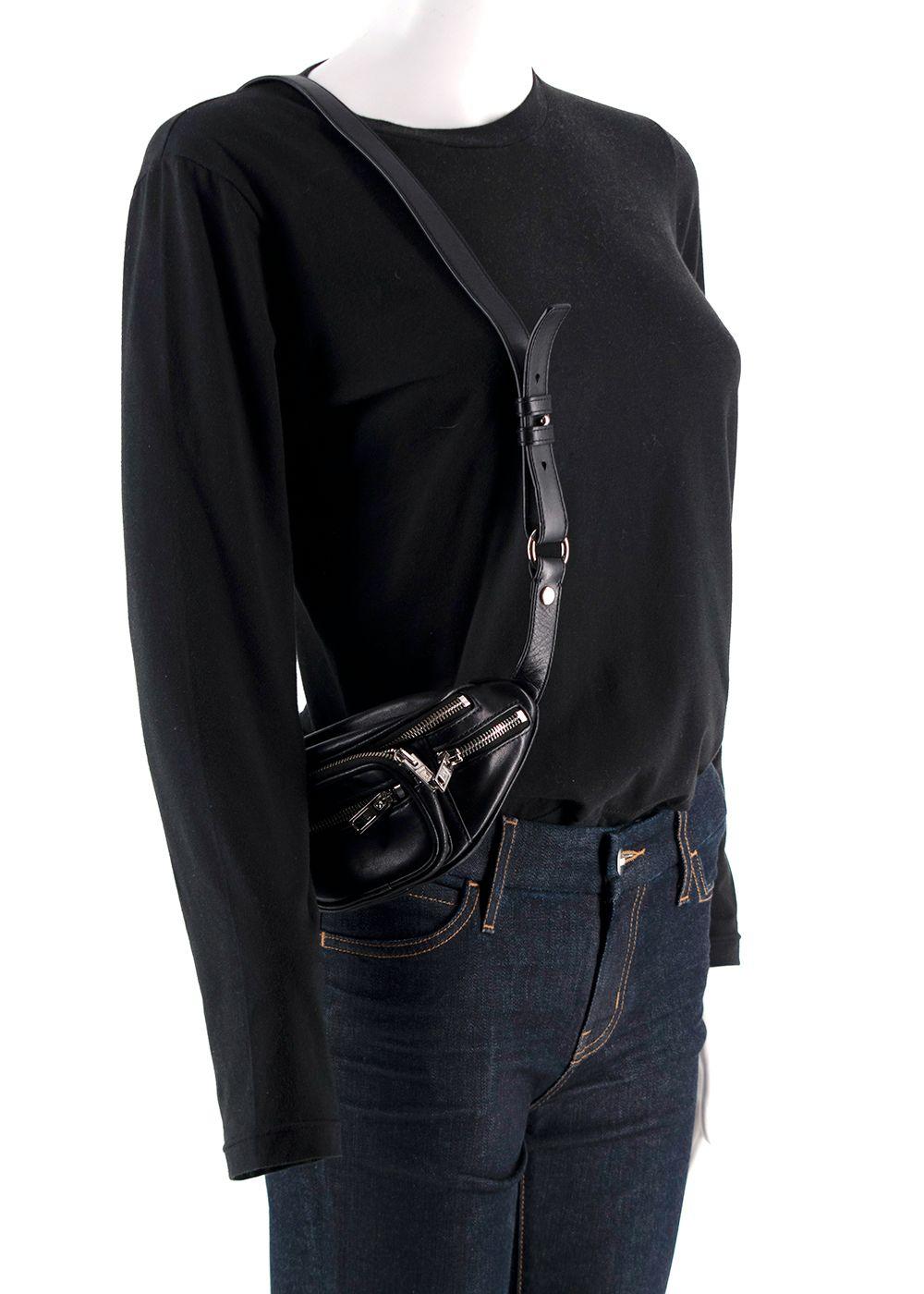 Alexander Wang Black Leather Mini Bum Bag