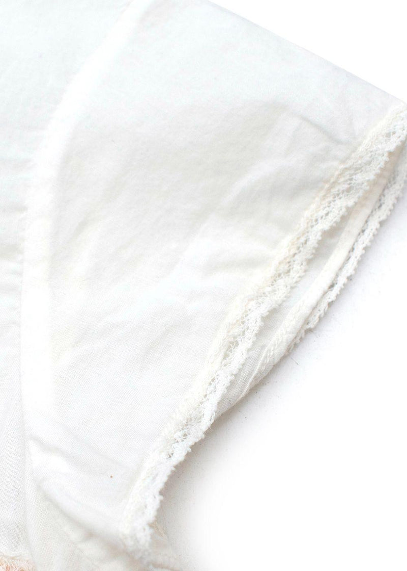 Lace Detail Kids 8Y Cotton Blouse