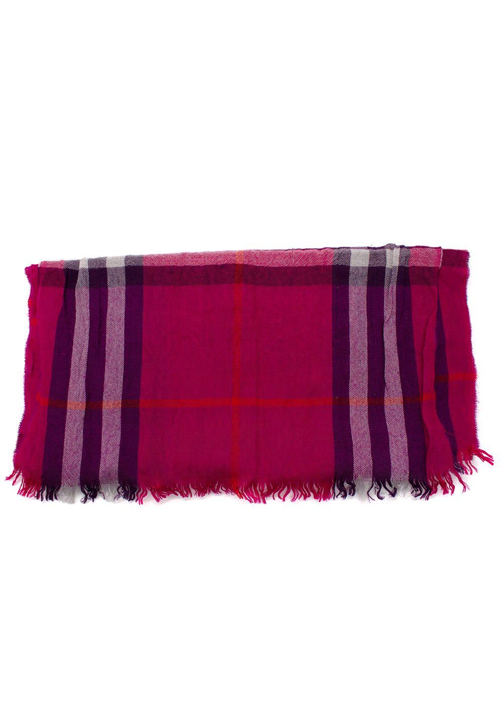 Burberry Fuchsia Check Scarf