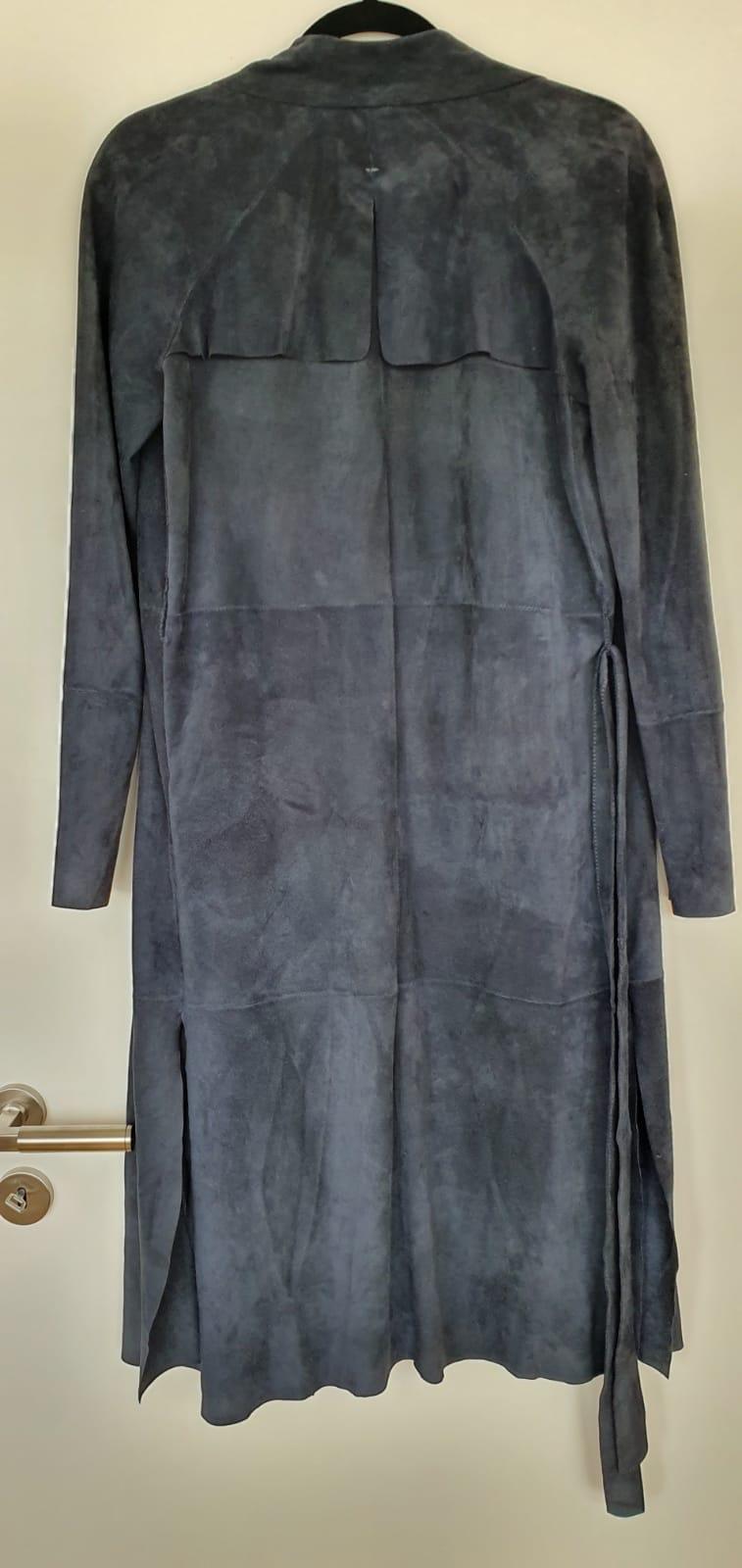 Joseph Blue Suede Duster Coat