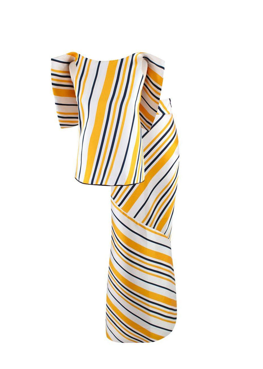 Maticevski Stripped Impromptu Top and Mermaid Skirt Set