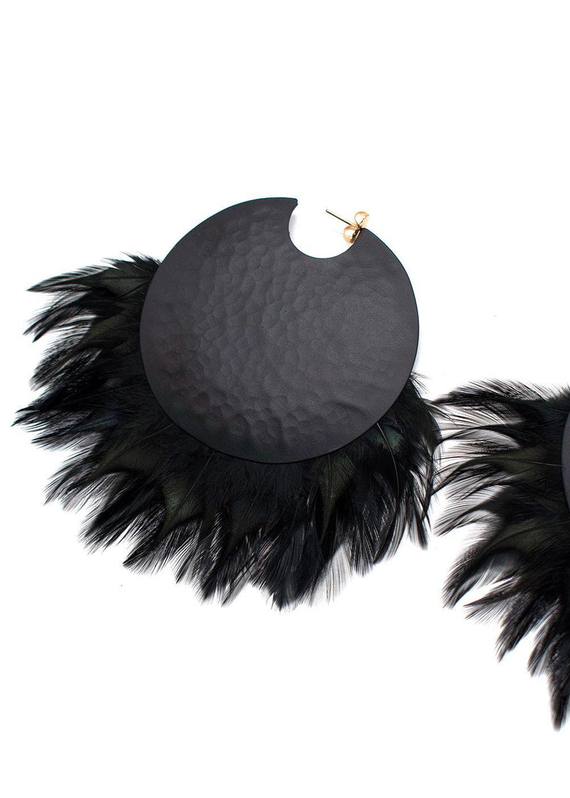 Tom Ford Statement Feather Earrings