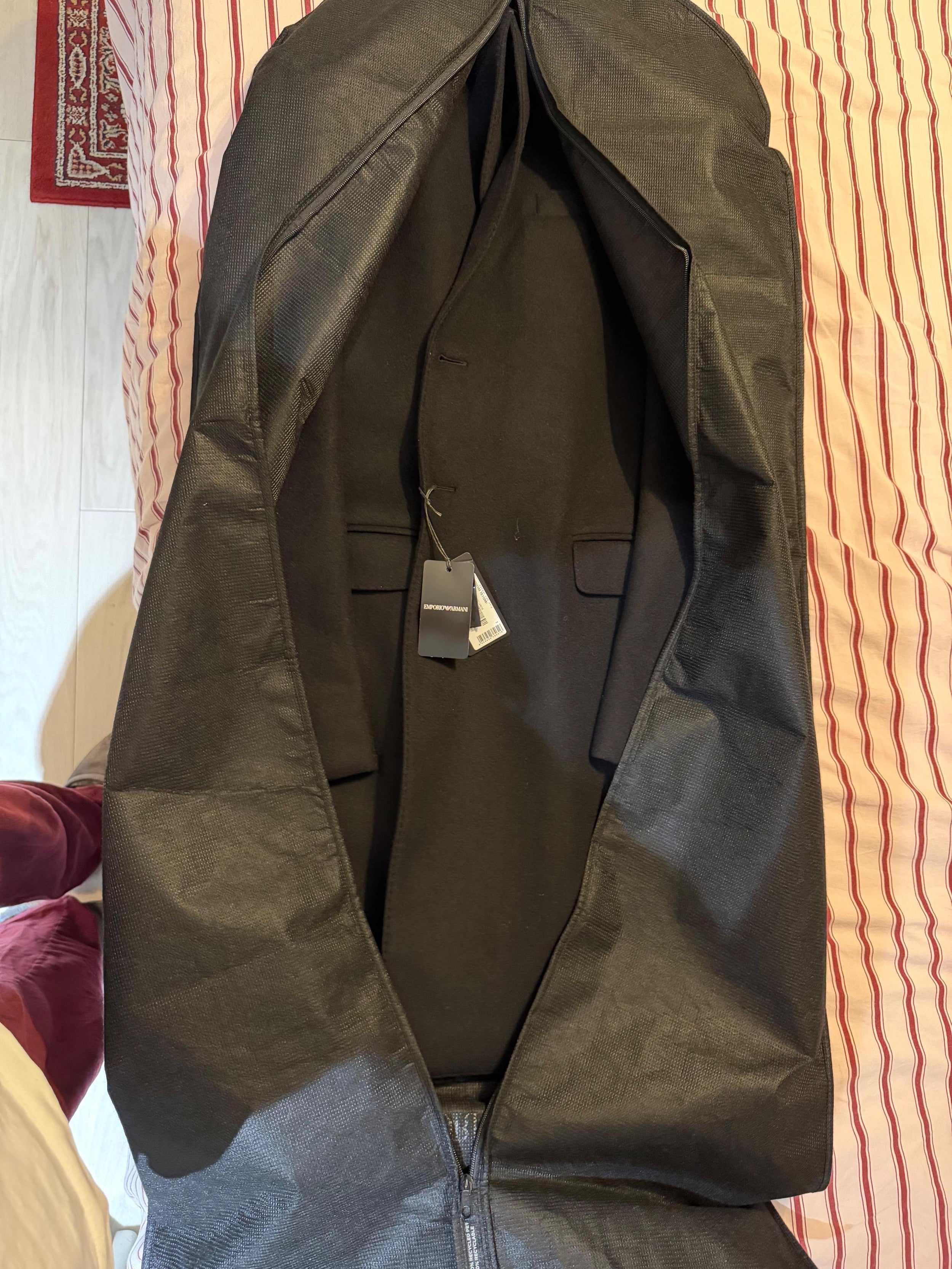 Emporio Armani Single Breasted Virgin Wool Coat