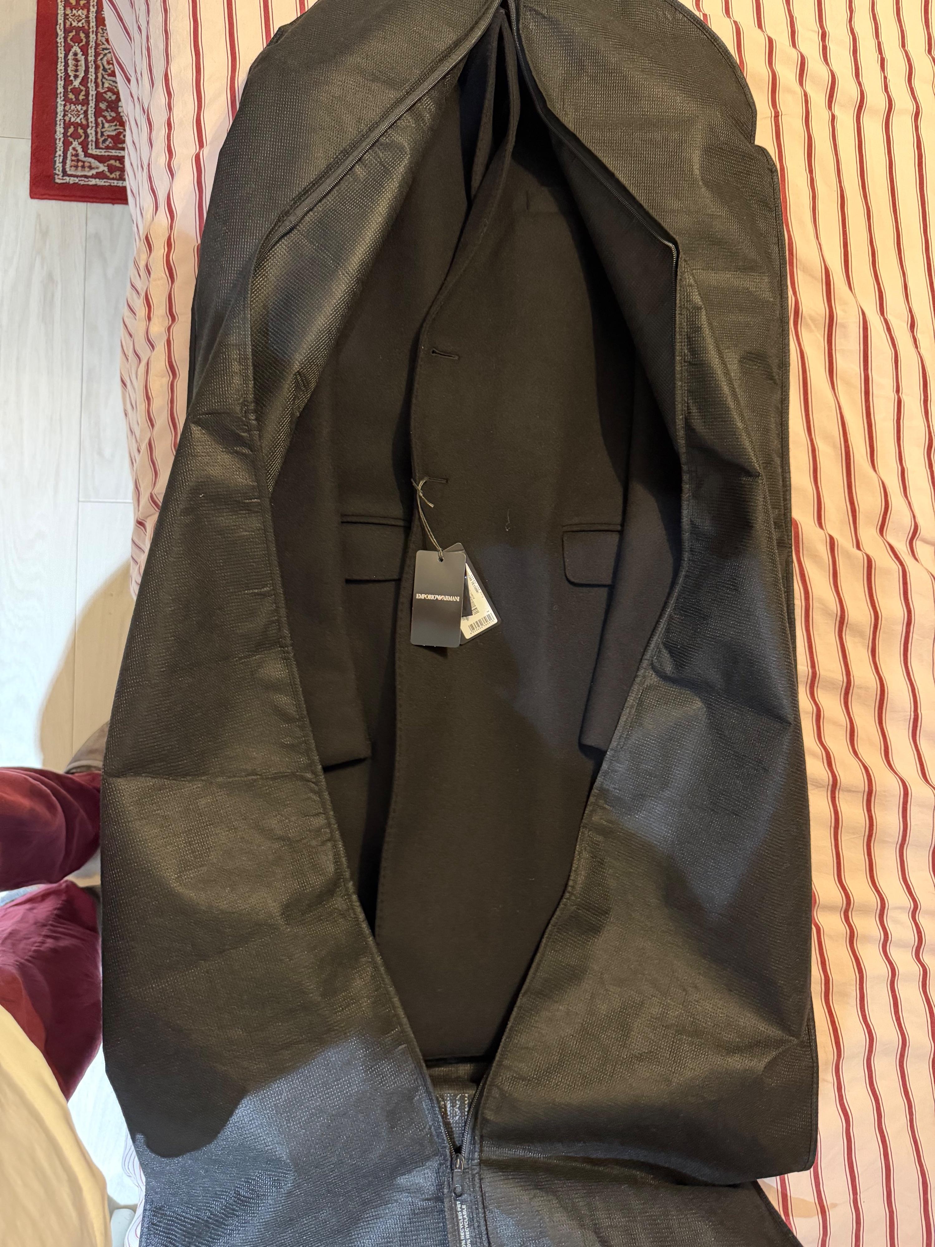 Emporio Armani Single Breasted Virgin Wool Coat