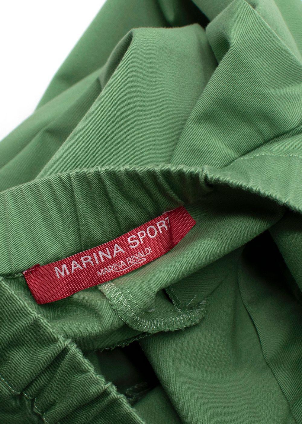Marina Rinaldi Green Rabicco Curve Trousers