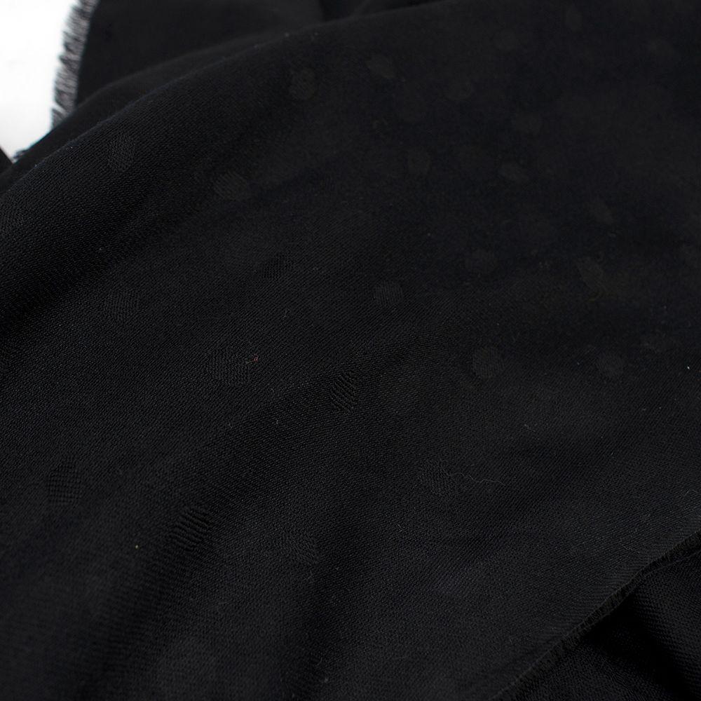 Balenciaga Black Polka Dot Scarf