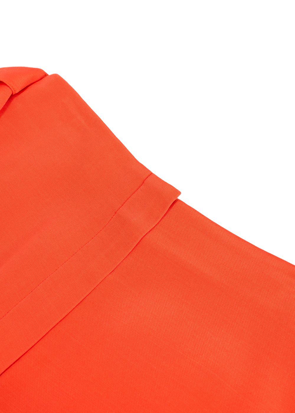 Orange Wool  Asymmetric Skort