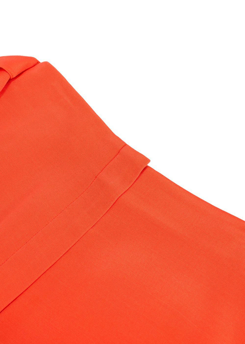 Orange Wool  Asymmetric Skort