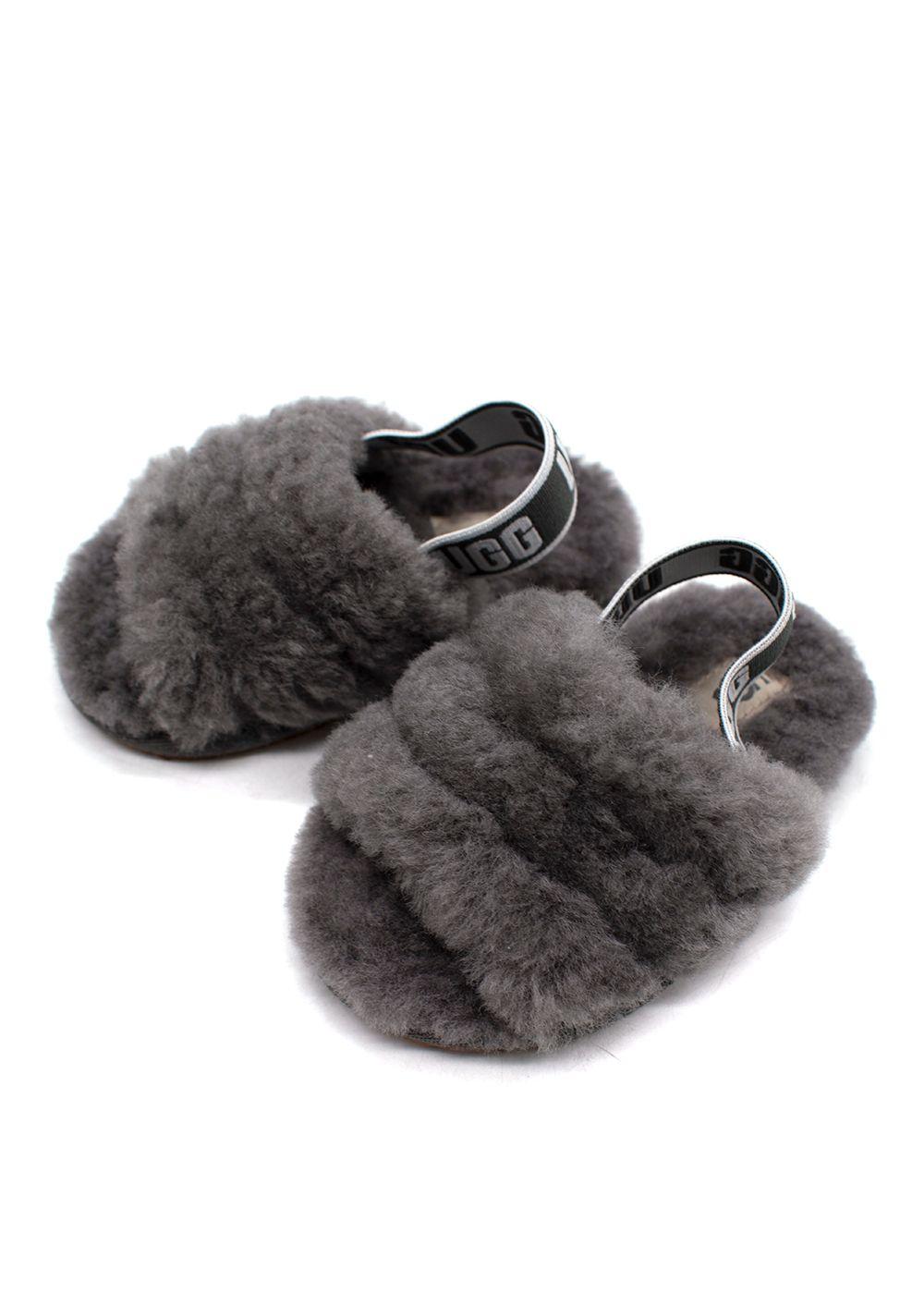 UGG Kids Grey Shearling Slide