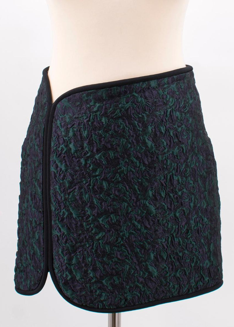 Phillip Lim Green and Navy Textured Skirt