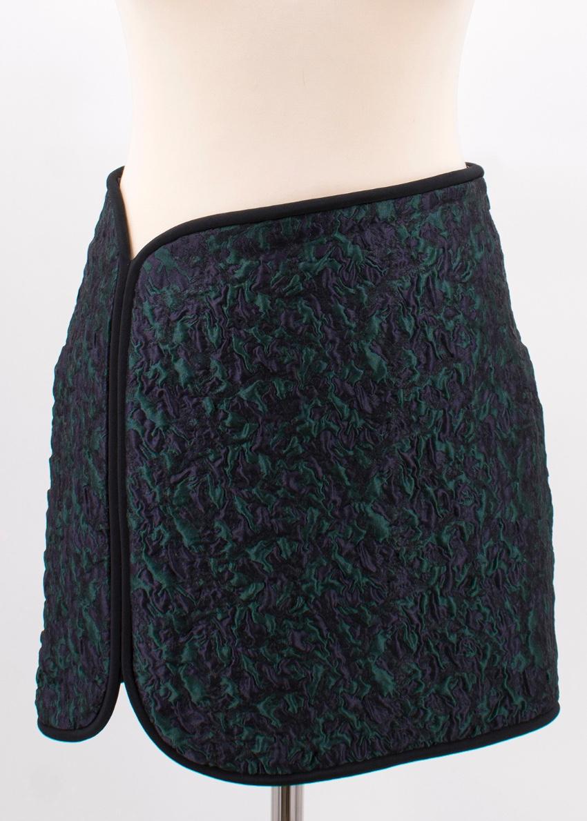 Phillip Lim Green and Navy Textured Skirt