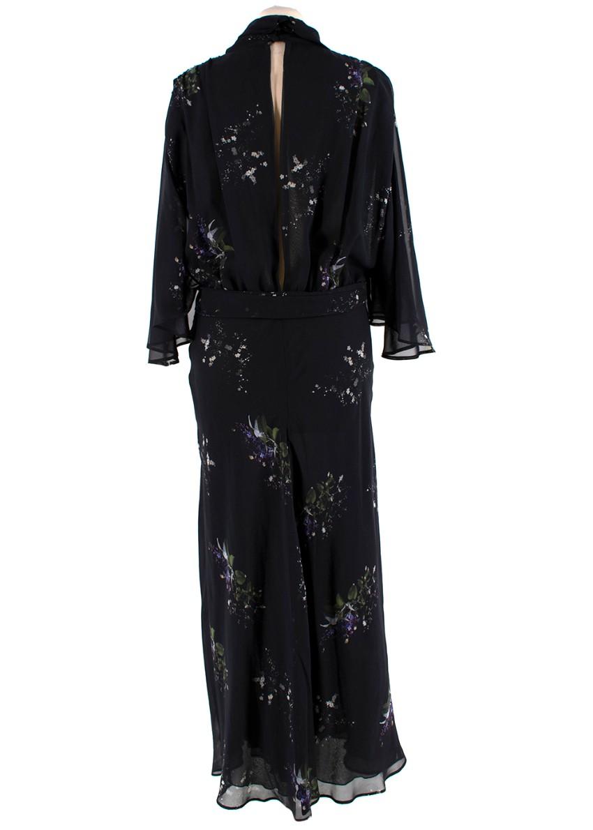 Goop Mari High Neck Flutter Sleeve Mid Length Dress