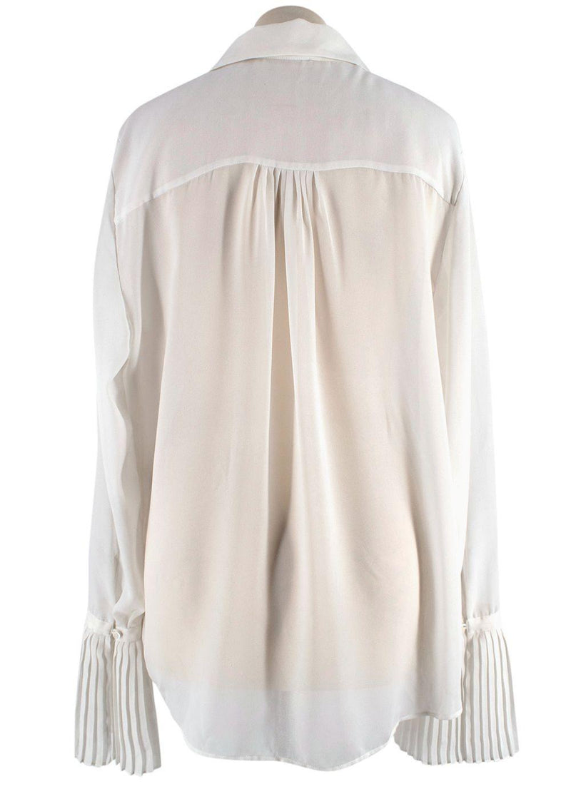 Frame Fluted Sleeve Detailed White Shirt