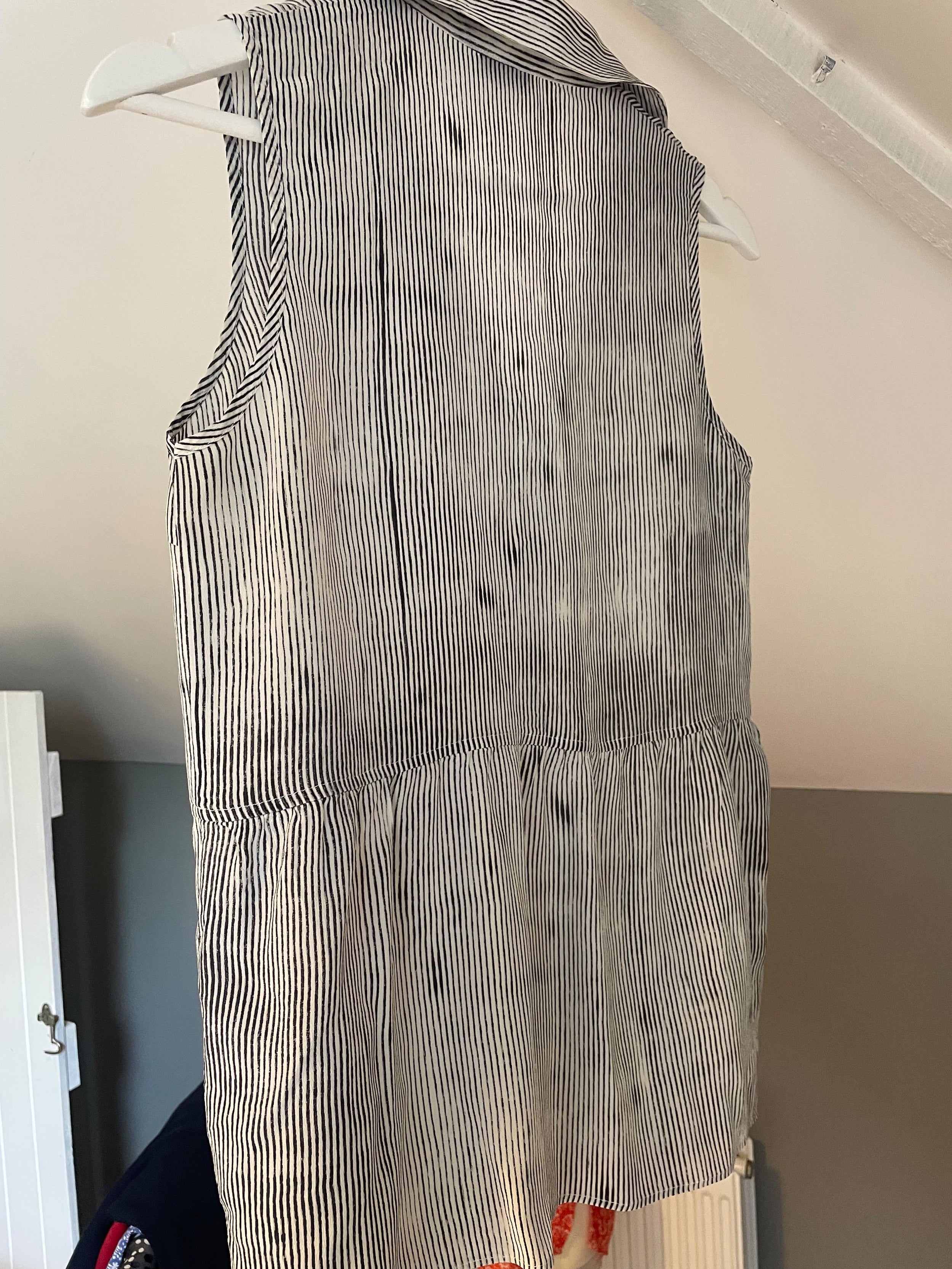 Merino Wool/Silk Blend Striped Top