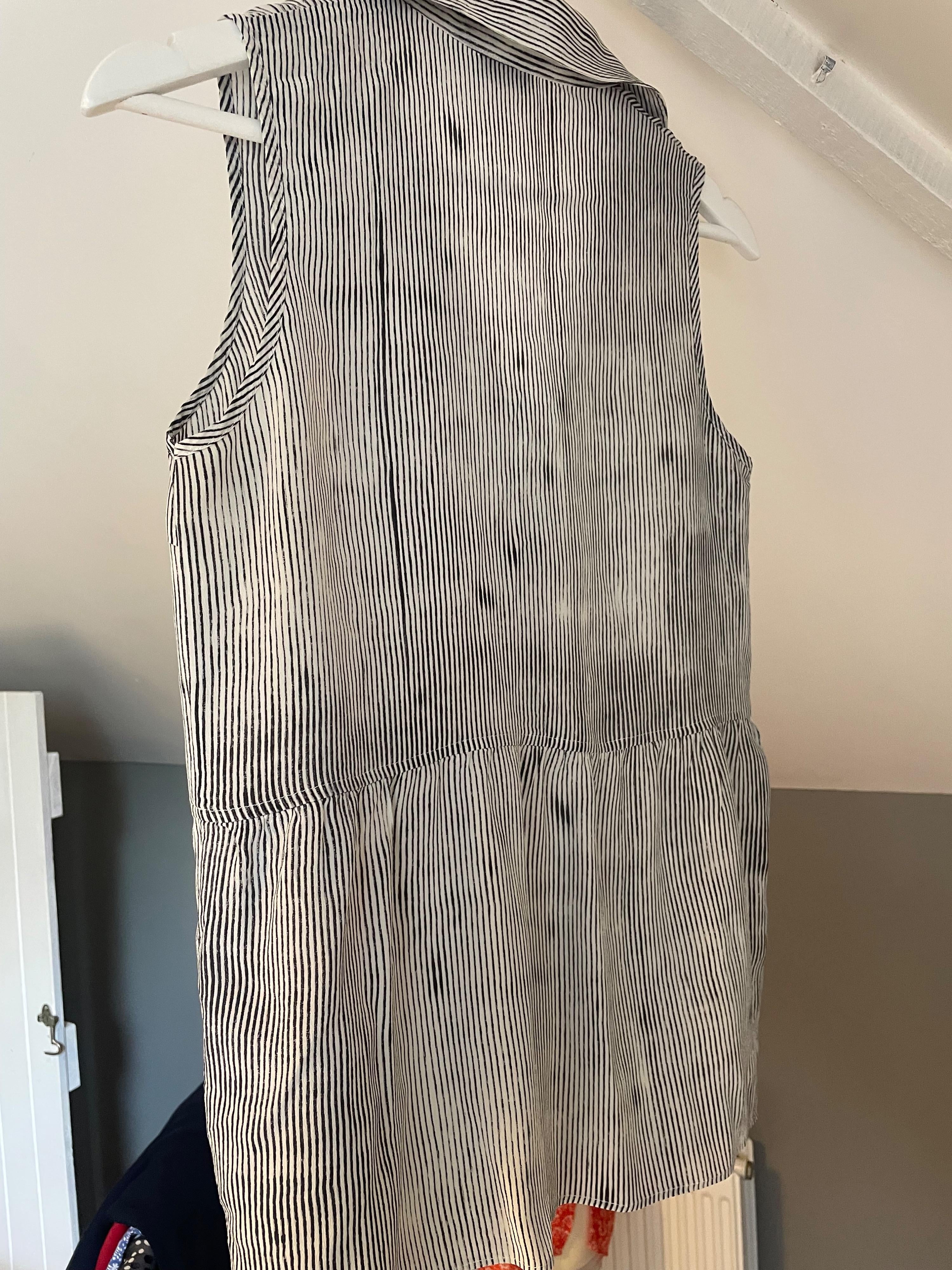 Merino Wool/Silk Blend Striped Top