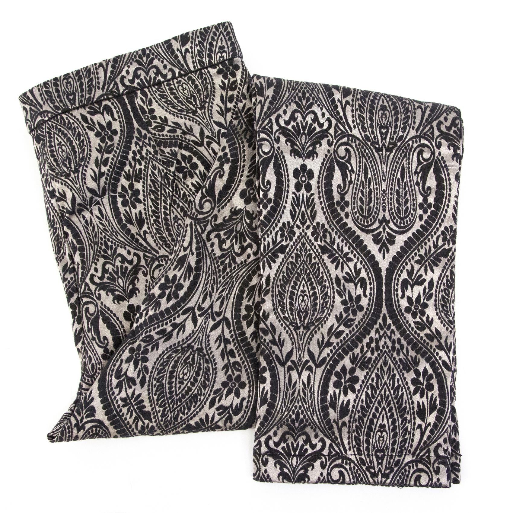 Costa Blanca Baroque Silver and Black Trousers