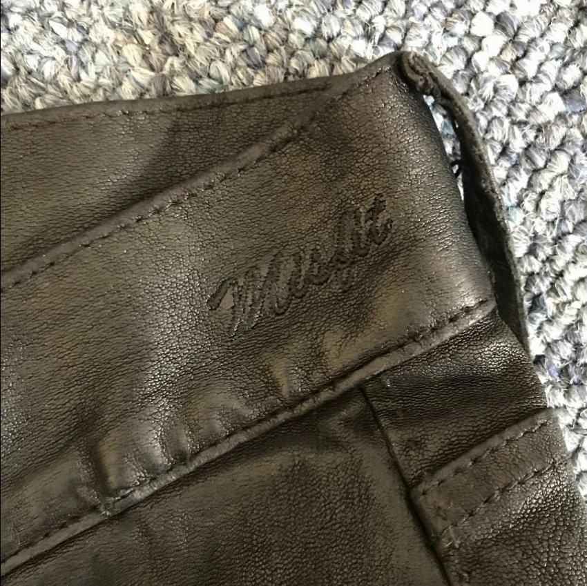 Goldsign gold leather trousers