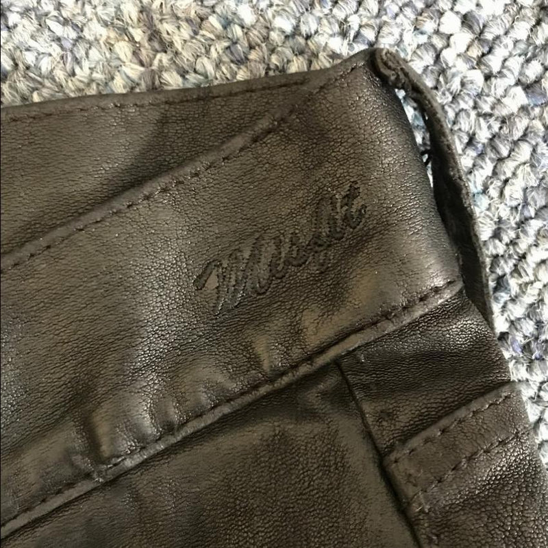 Goldsign gold leather trousers