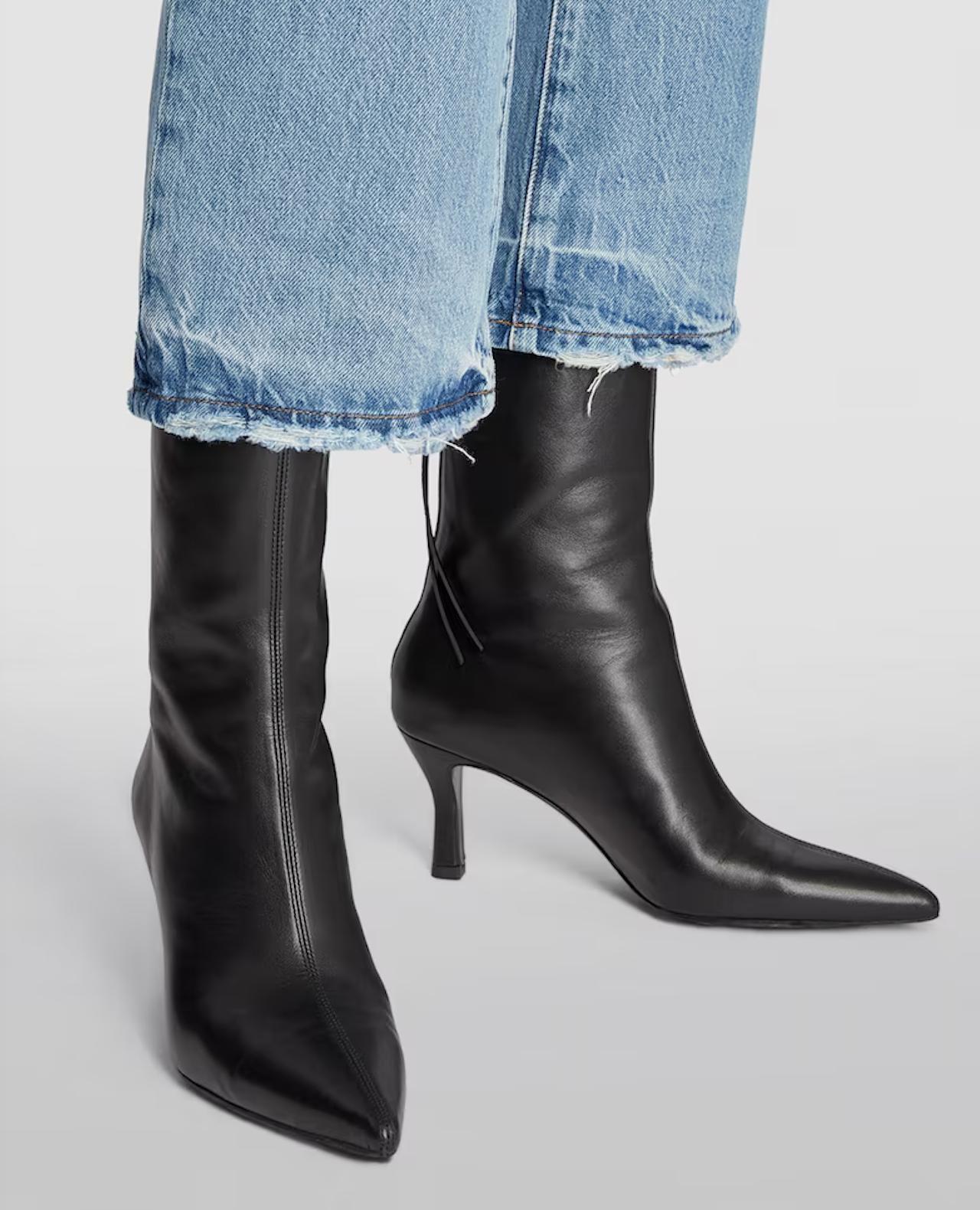 Maje Leather Ankle Boots 75