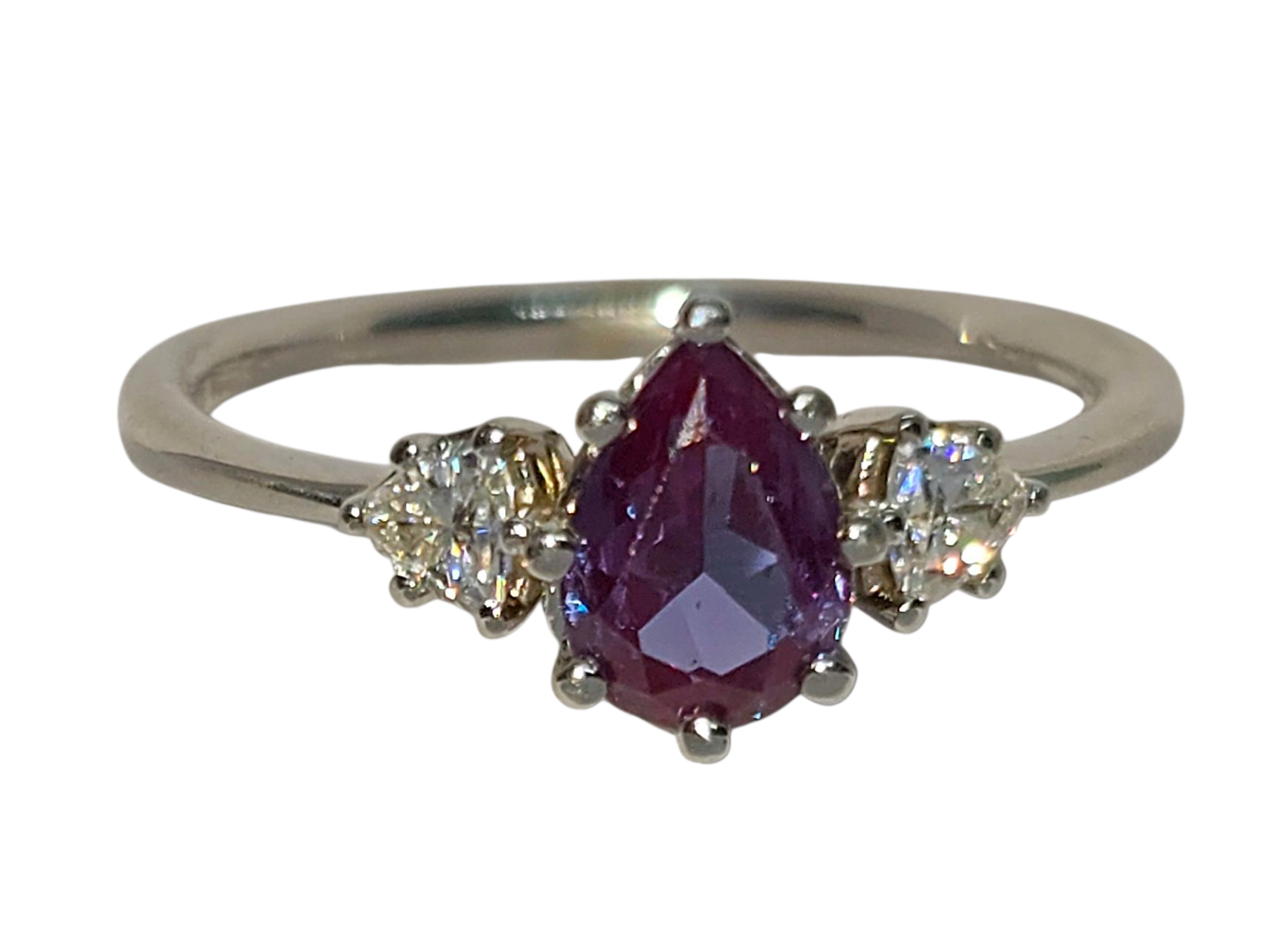 Bespoke Lab Created Alexandrite And Diamond Ring