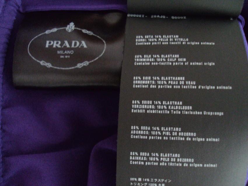 Prada Purple & Black Silk Blouse