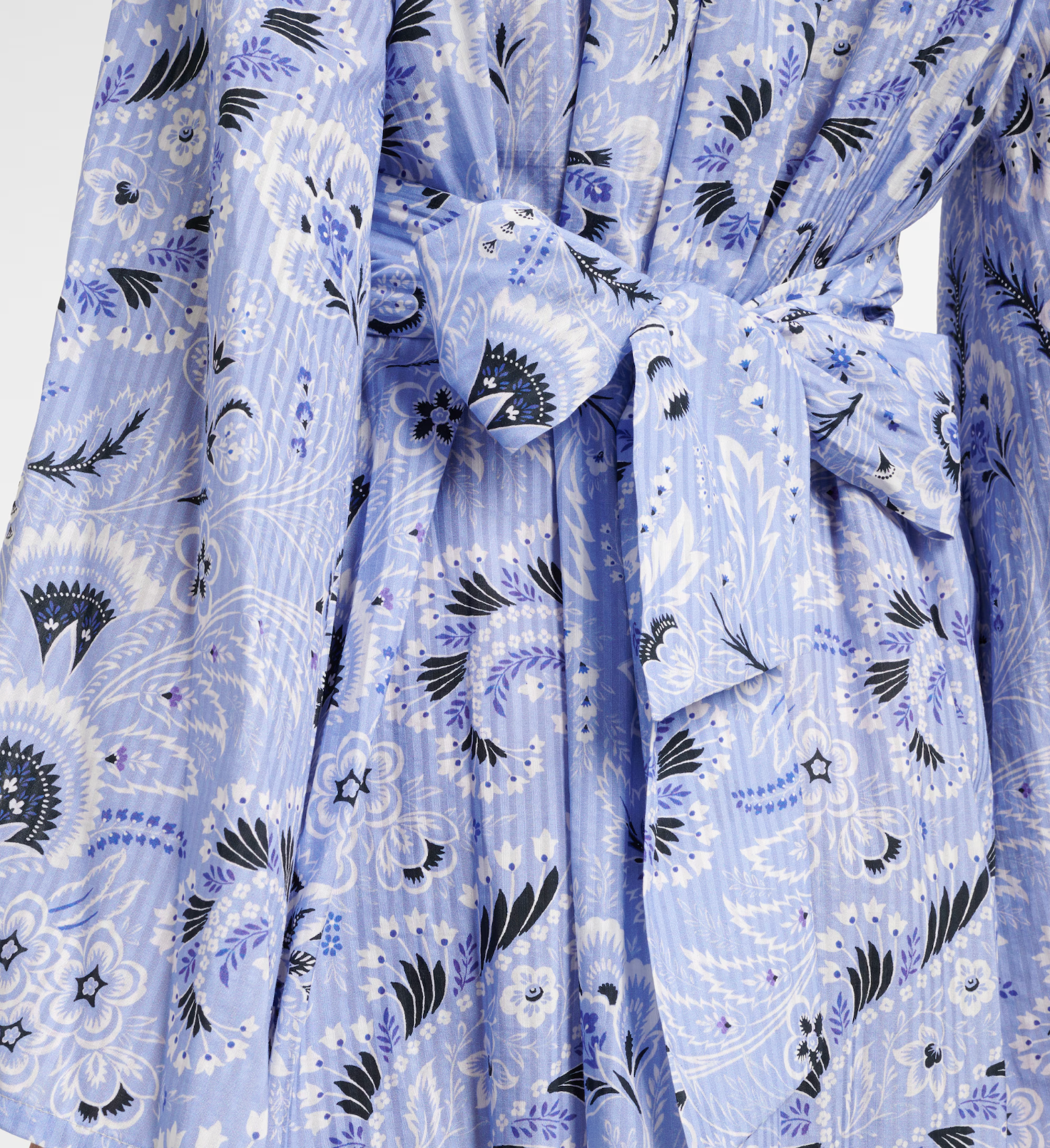 Etro V-Neck Printed Cotton-Blend Minidress