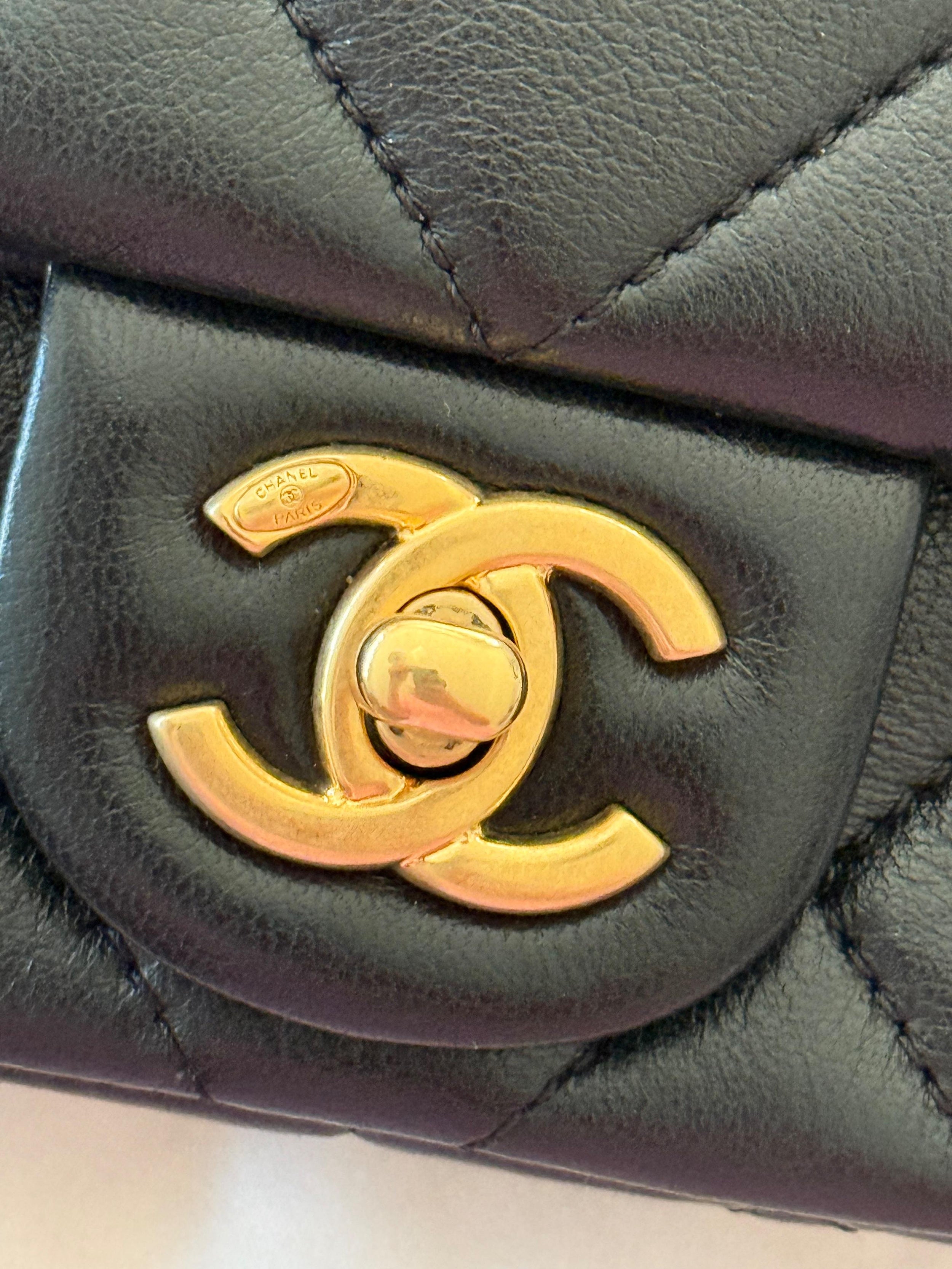 Chanel Black Lambskin ‘Pearl Crush’ Classic