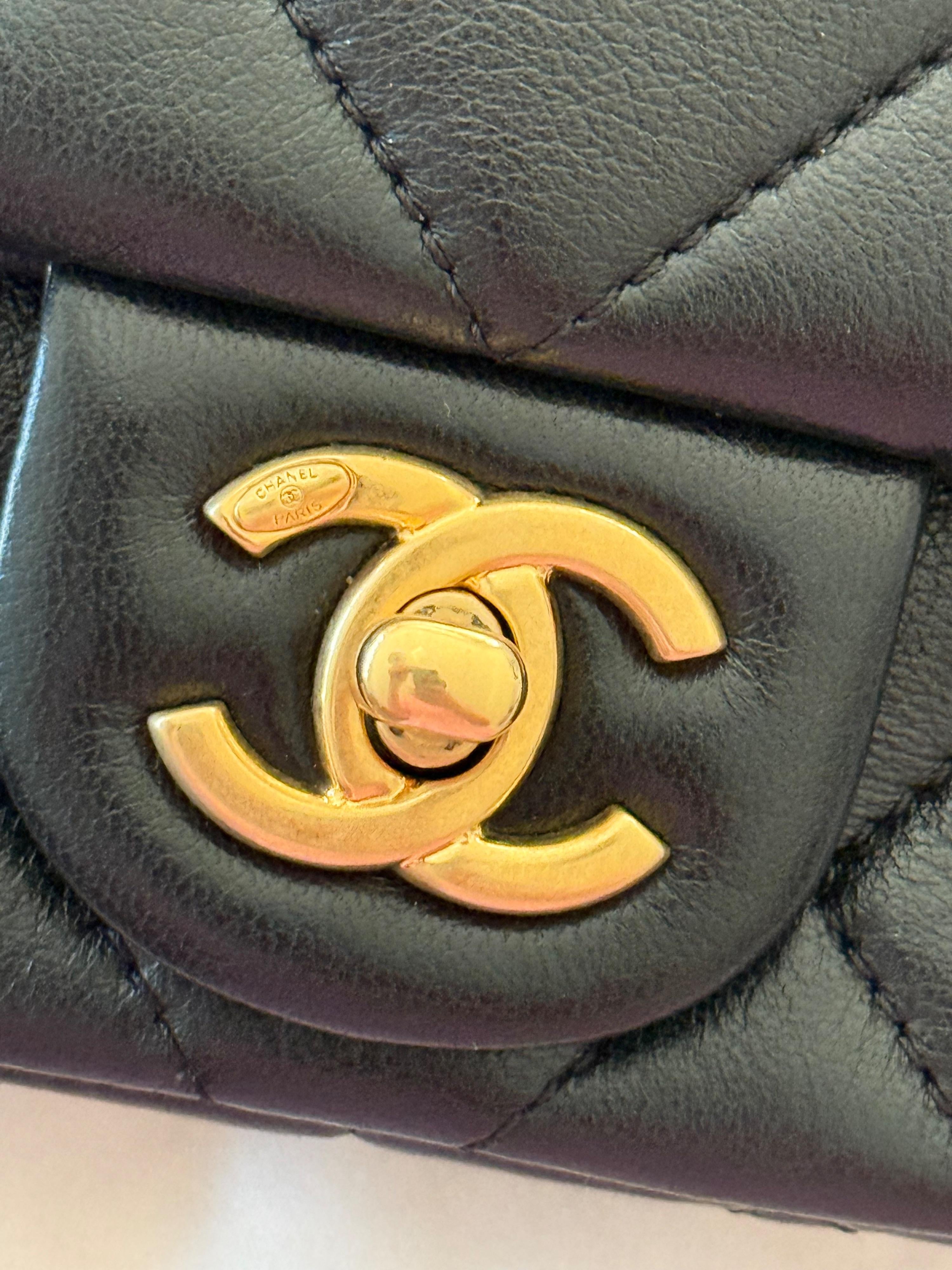 Chanel Black Lambskin ‘Pearl Crush’ Classic