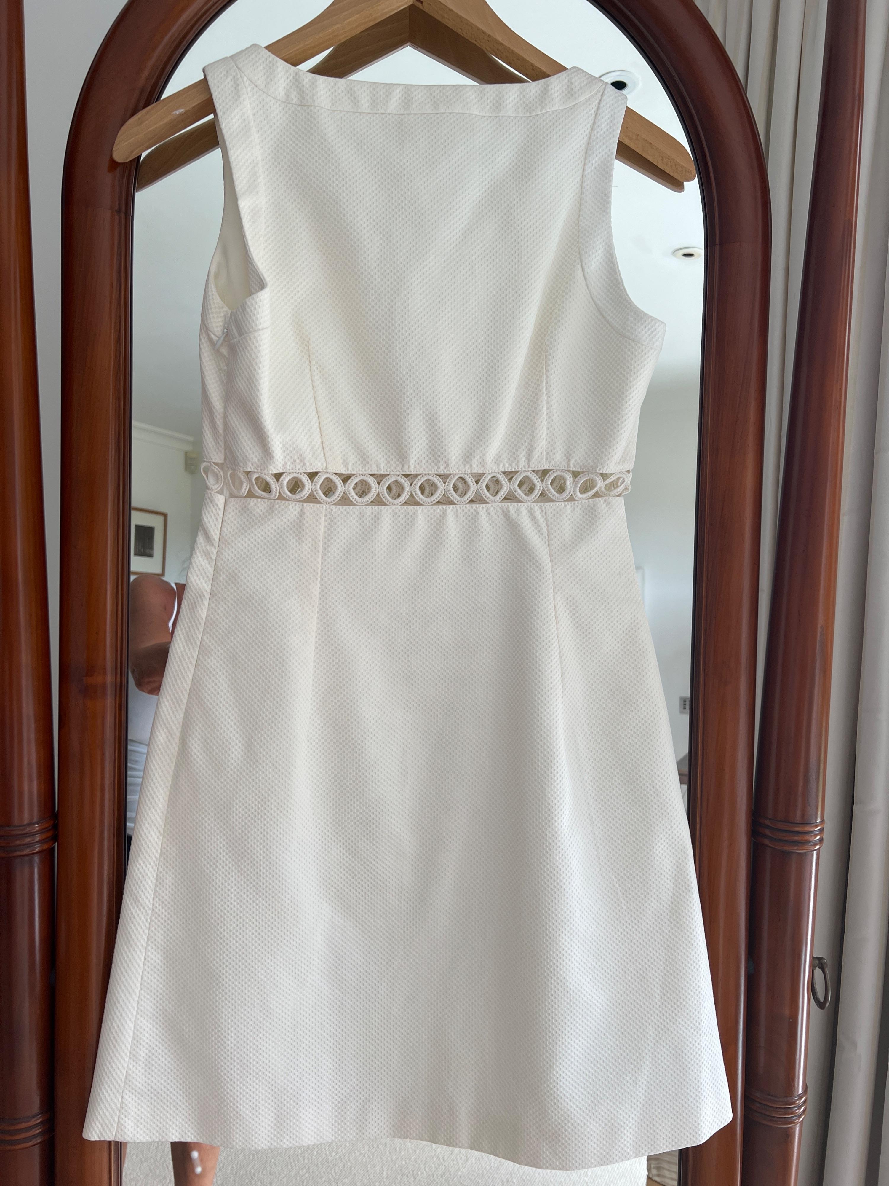 White Oxford cotton short dress