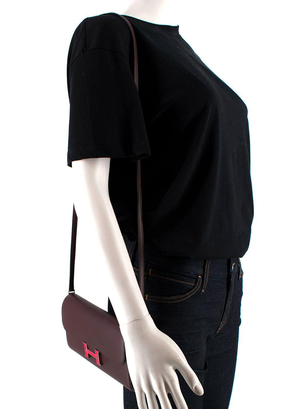 Hermes Rouge Sellier Epsom Leather Limited Edition Constance to Go Bag
