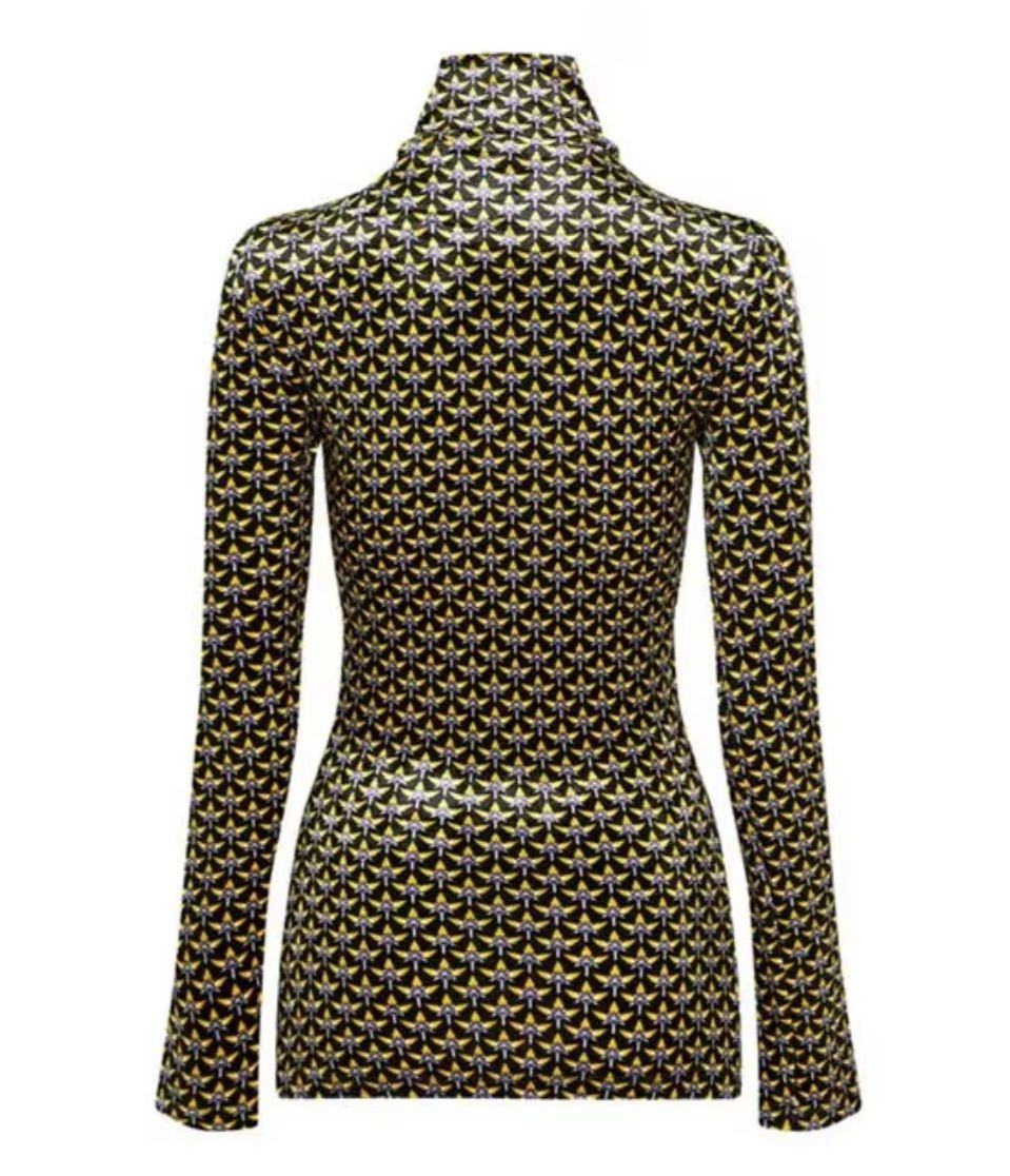 Paco Rabanne Printed Velvet Top