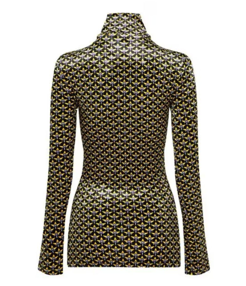 Paco Rabanne Printed Velvet Top