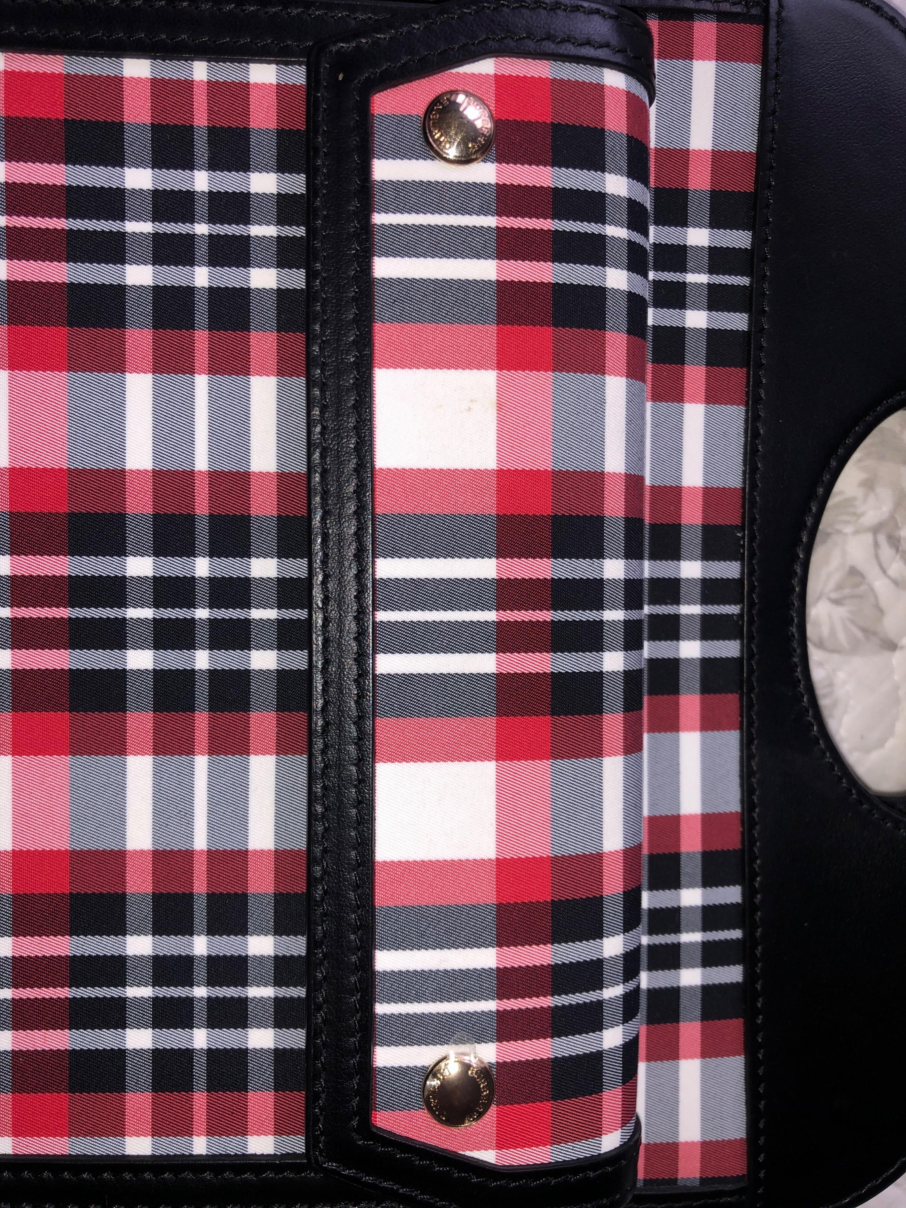 black & red canvas Pocket bag