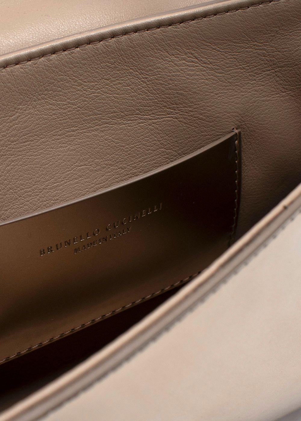 Brunello Cucinelli Bronze Metallic Shoulder Bag