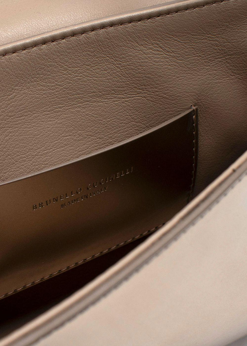 Brunello Cucinelli Bronze Metallic Shoulder Bag