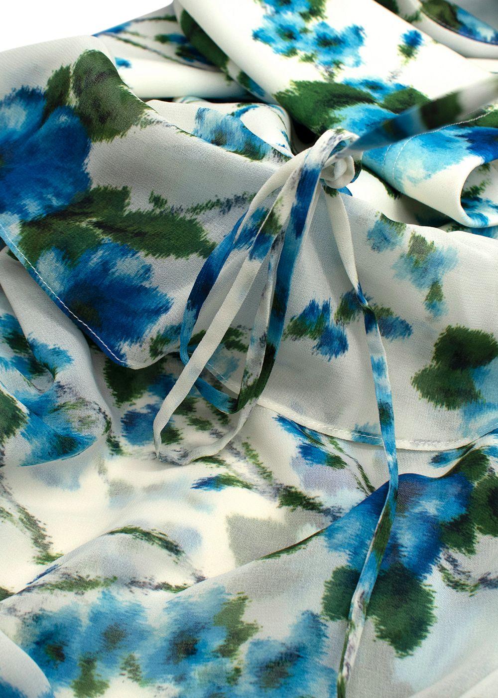 Richard Quinn Ruffled Floral-print Crepe De Chine and Jersey Dress
