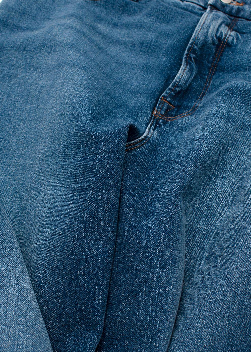 Good American Blue Mid Wash Straight Leg Jeans
