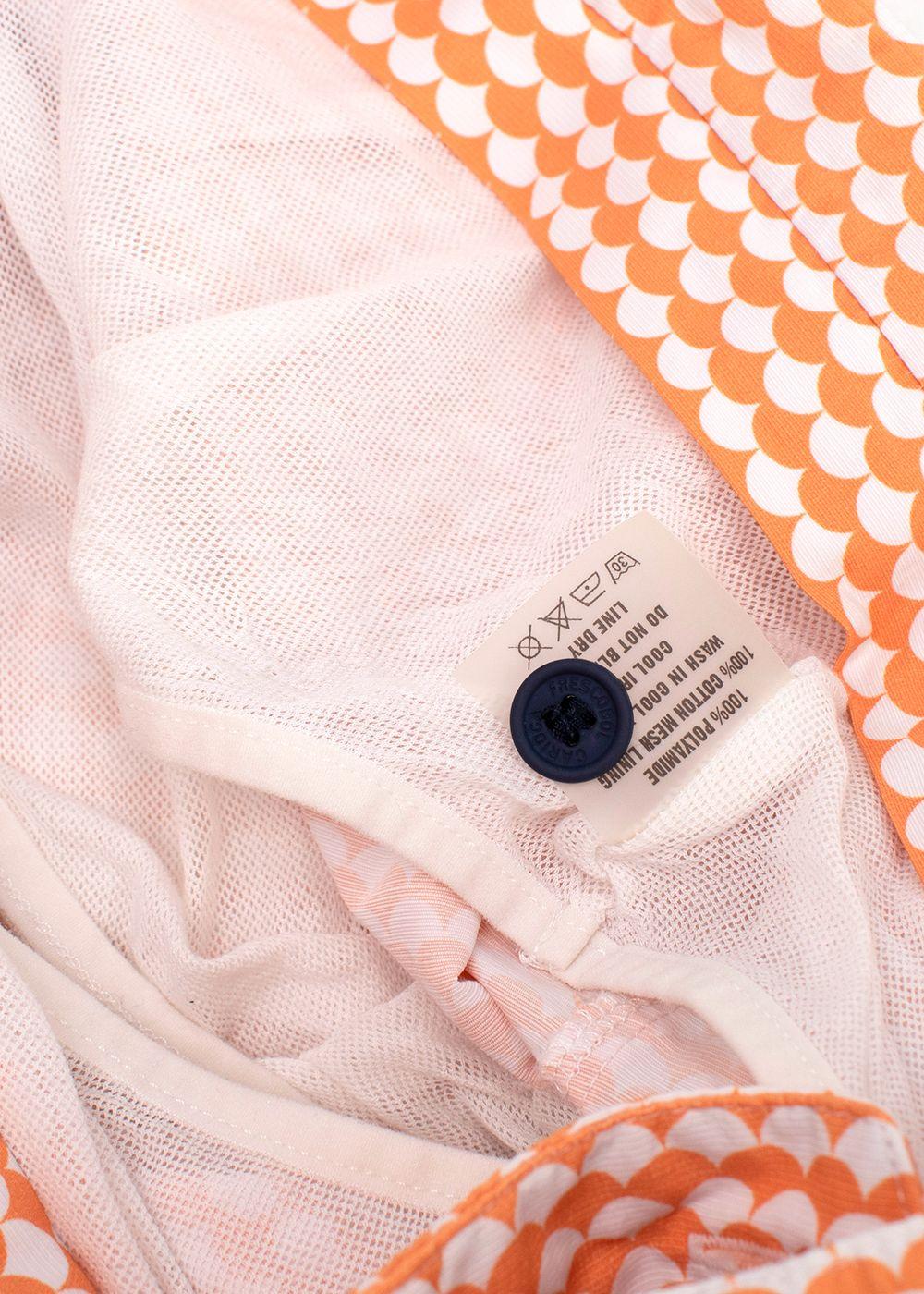 Frescobol Carioca Orange Scallop-print Shorts