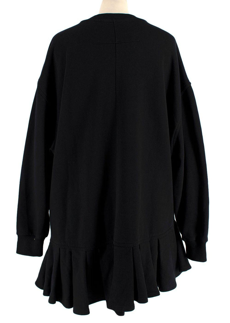 Givenchy Black Ruffled Crewneck Sweatshirt
