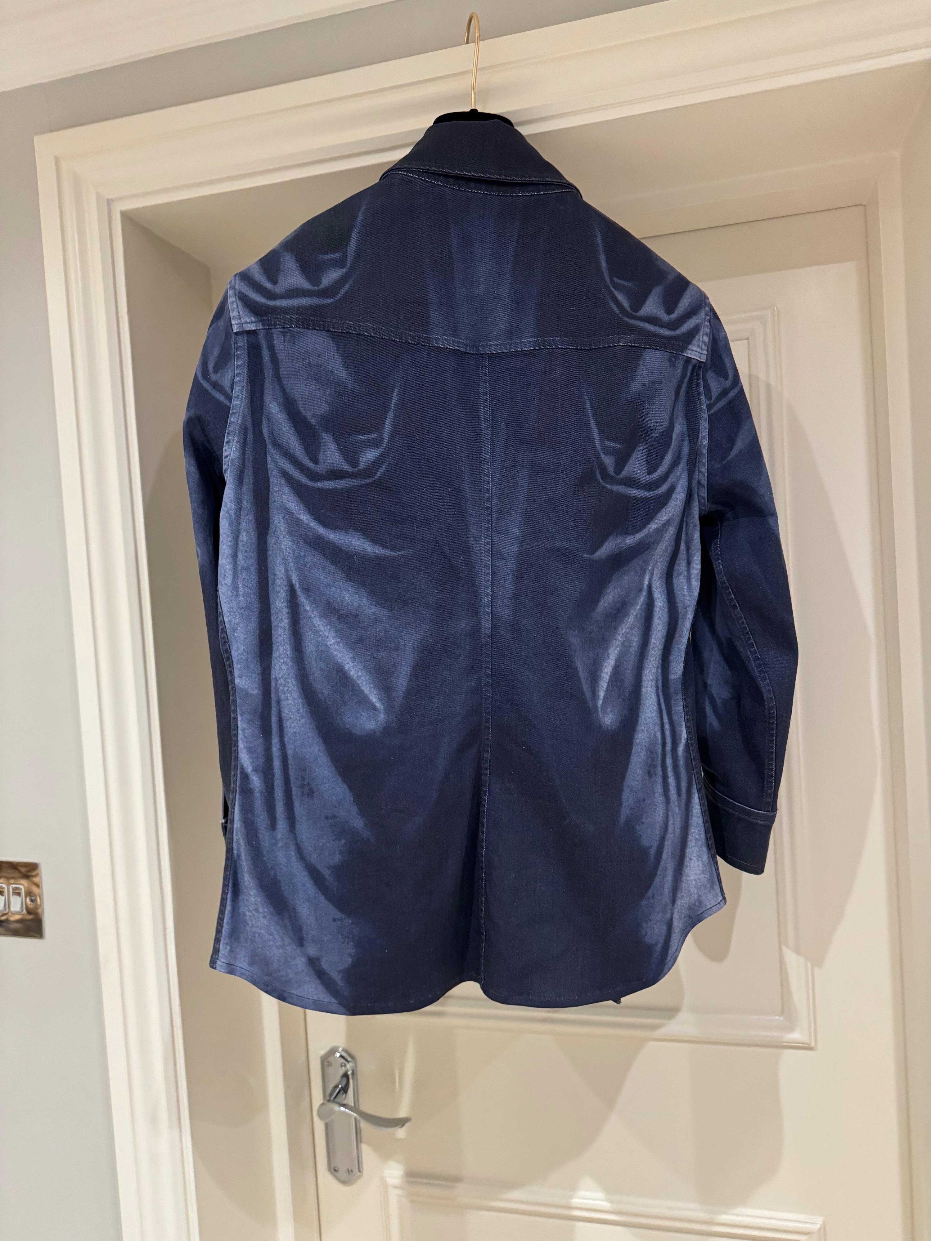 Chanel Blue Denim Shirt with CC Embossed Buttons