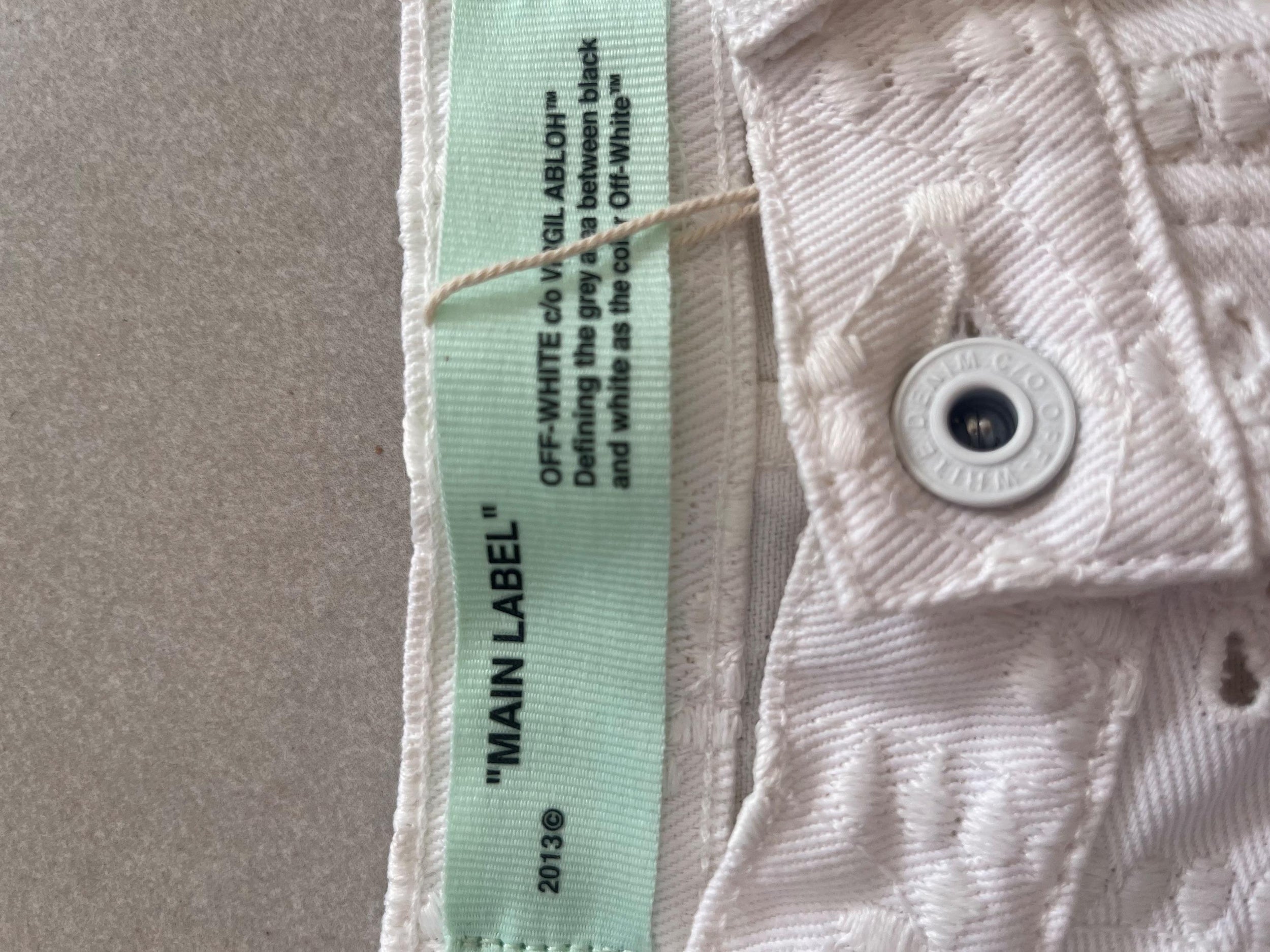 Off-White Broderie Anglaise Denim Shorts