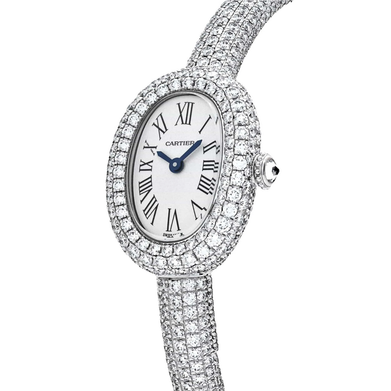 Cartier White Gold and Diamond  Baignoire Size 15 New 2025