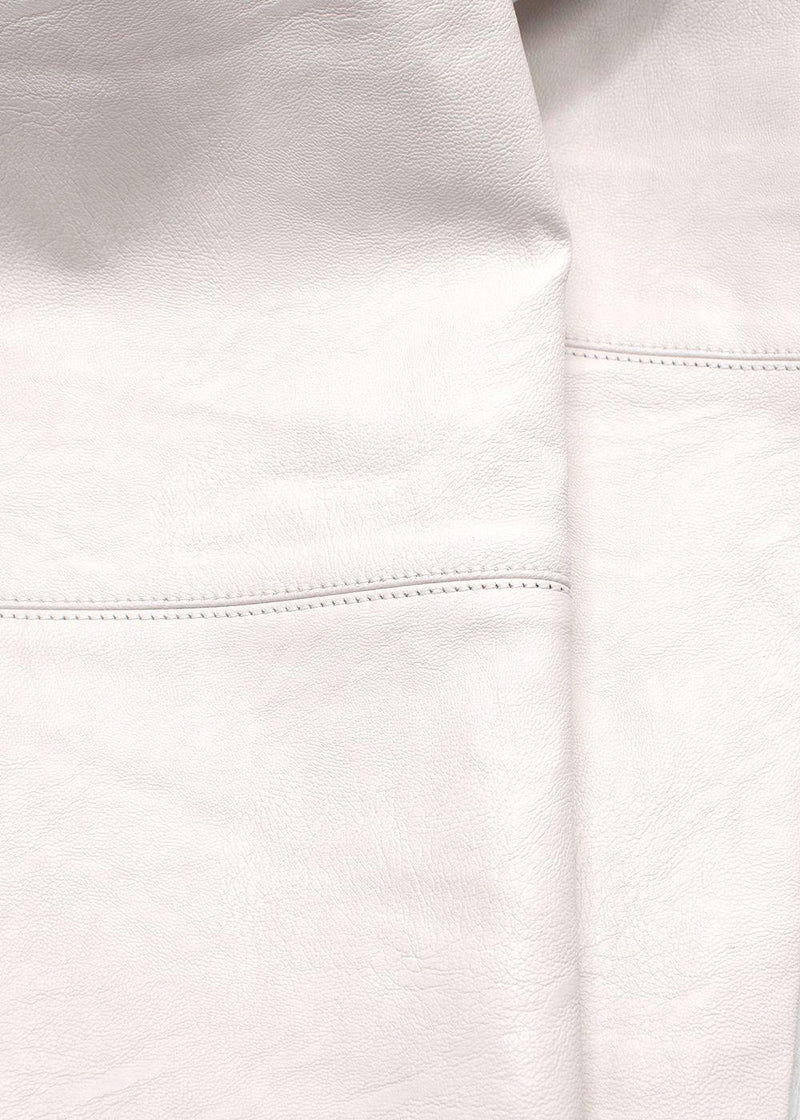 Stella McCartney Cream Vegan Leather Trousers
