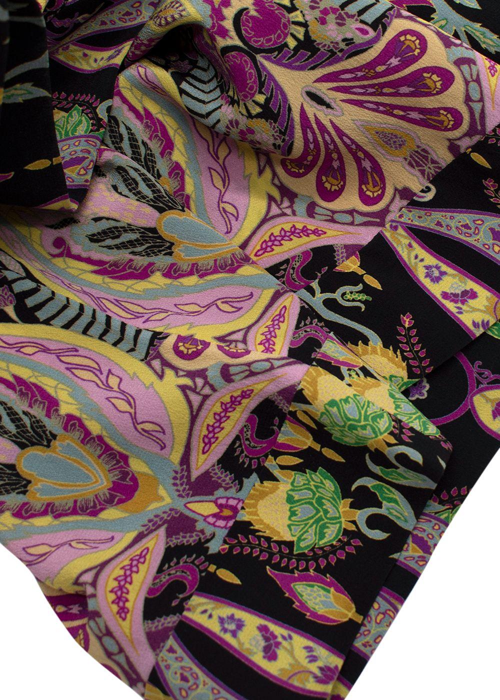 Etro Wide Leg Paisley Print Trousers