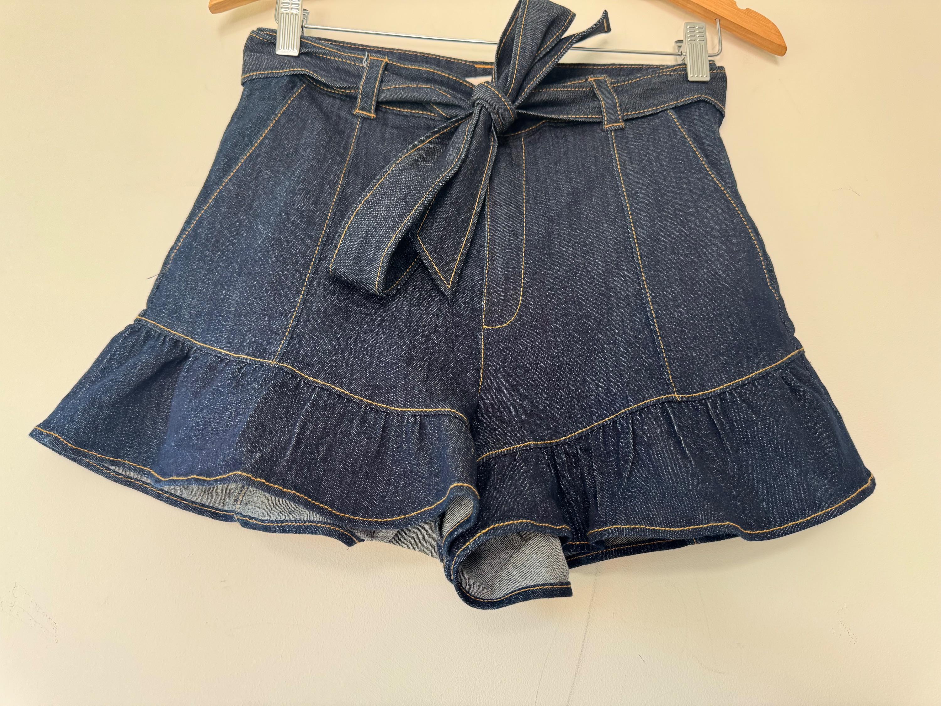 Denim Penny Belted Shorts