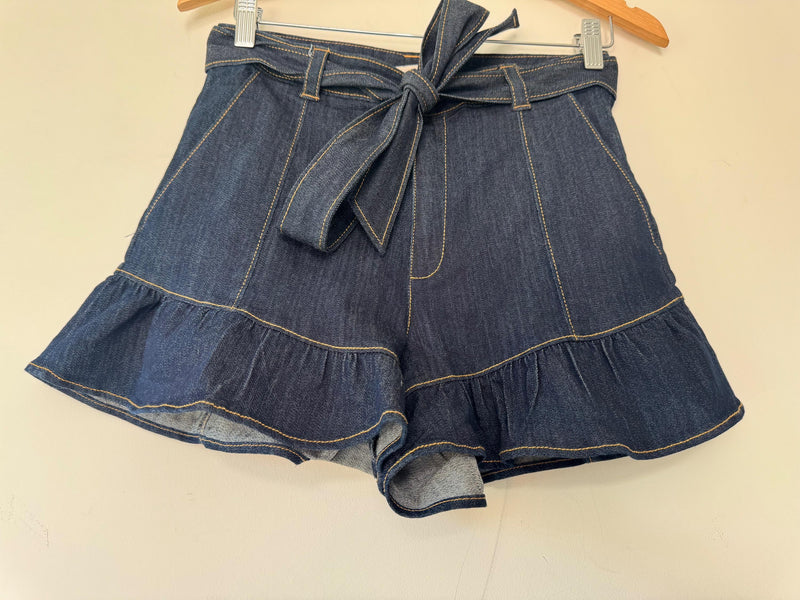 Denim Penny Belted Shorts