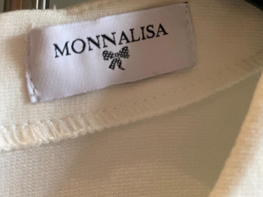 Monnalisa Cream Snow White Print Neoprene Dress