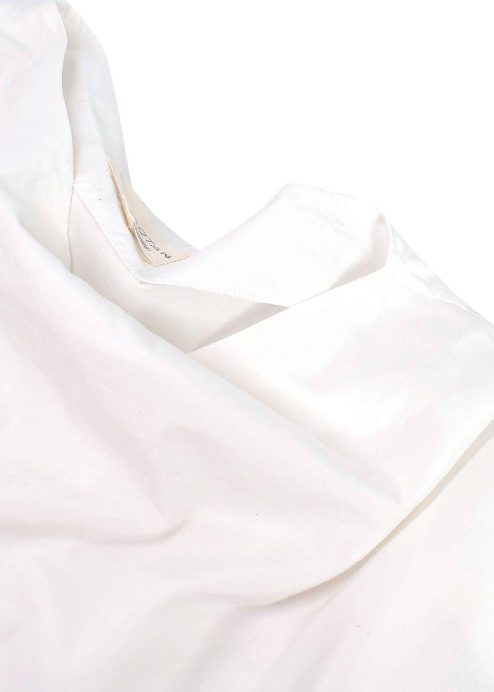 Nili Lotan white wide poplin top