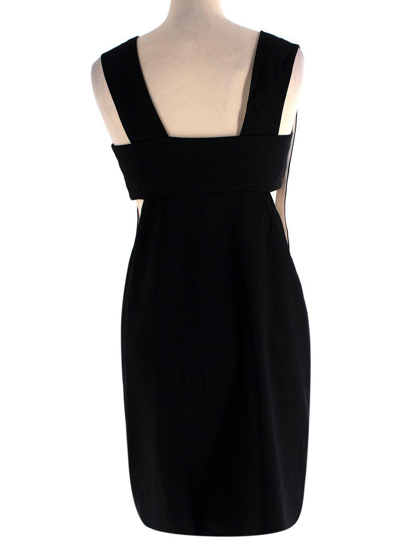 T By Alexander Wang Black Crepe Cut Out Mini Dress