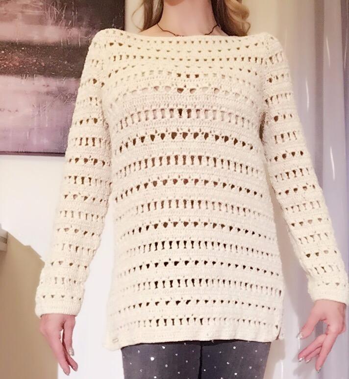 Michael Michael Kors Cream Crochet Tunic